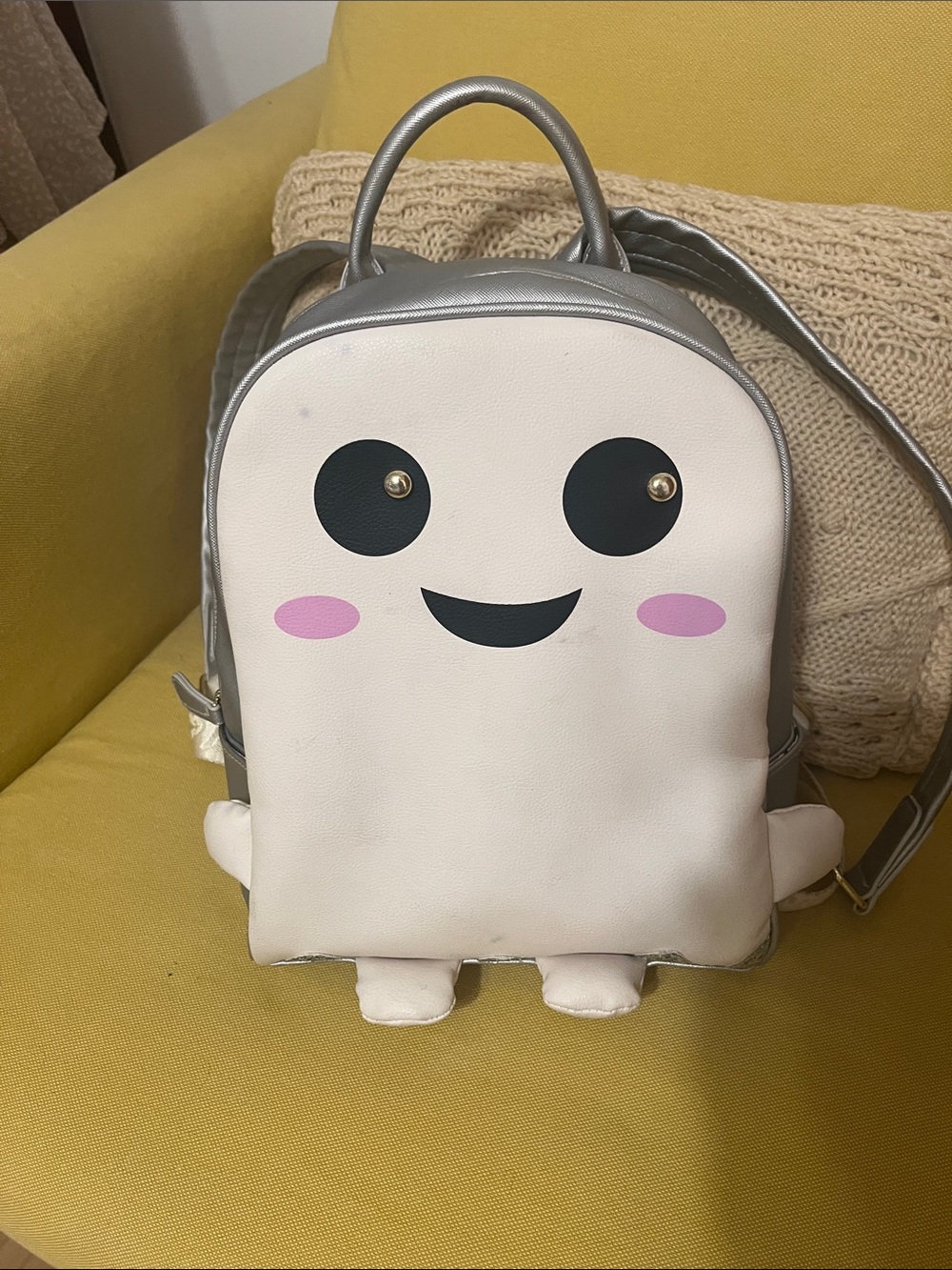 Betsey Johnson backpack cute silver